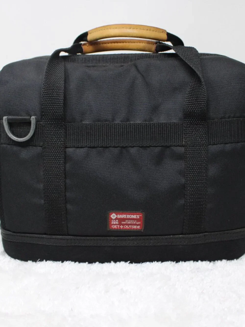 Barebones Cooler Bag Black Living Insulated Lunch Tote Canvas w/ Bottle Opener
